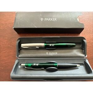 Parker Frontier Green Ballpoint Pen SET w/ Blue Ink‎ - READ
